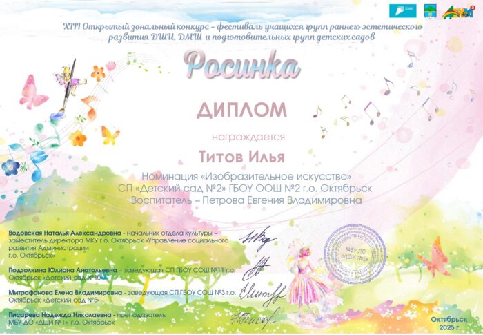 Титов Илья Росинка 2025