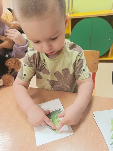 Лепка «Ёлочки в снегу» (6)