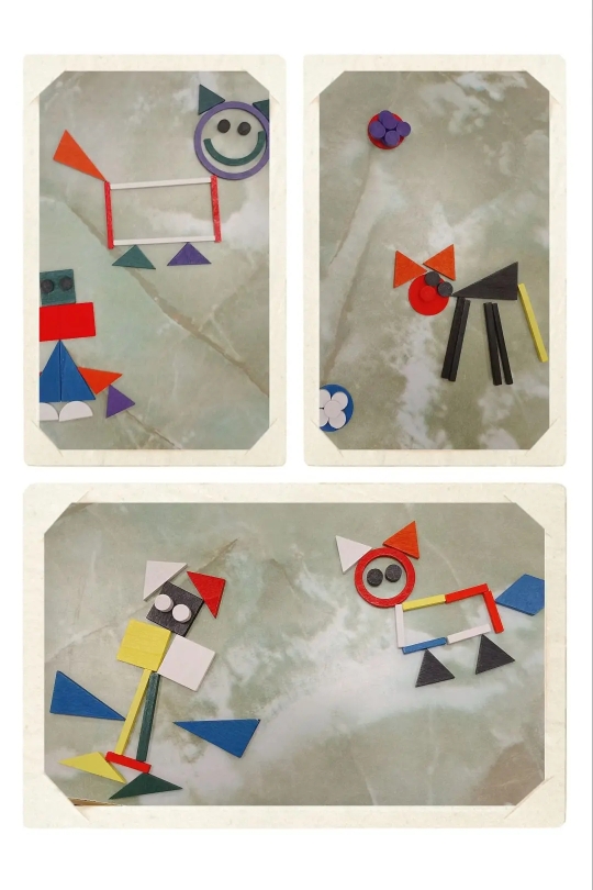 занятие Конструирование с помощью игрового пособия «Дары Фрёбеля» (Кошка и собака) (5)