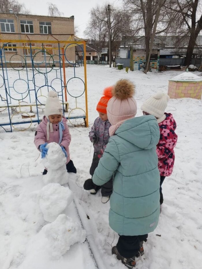 лепка снеговика (2)