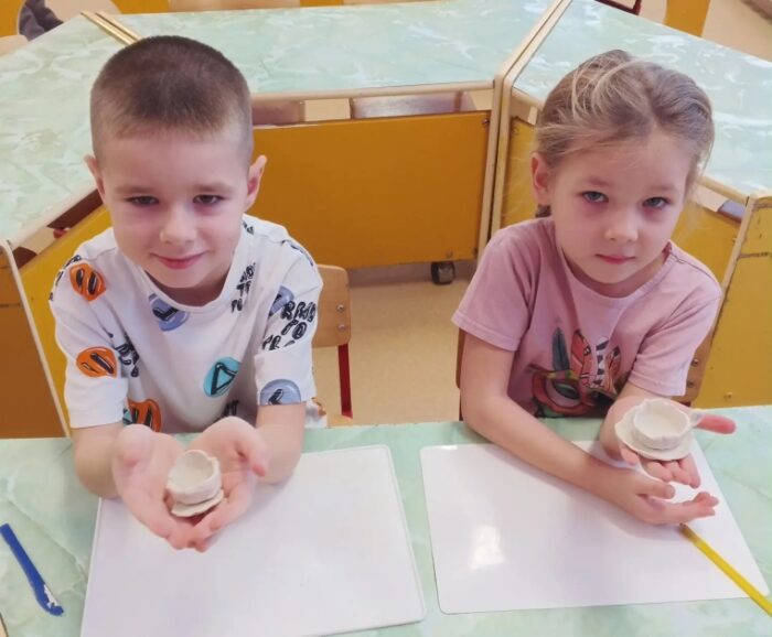 Лепка из белой глины «Гончарная мастерская» (3)