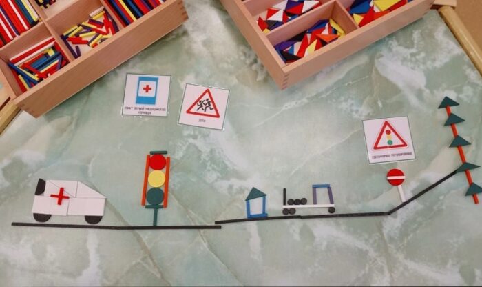 занятие с набором Дары Фрёбеля (2)