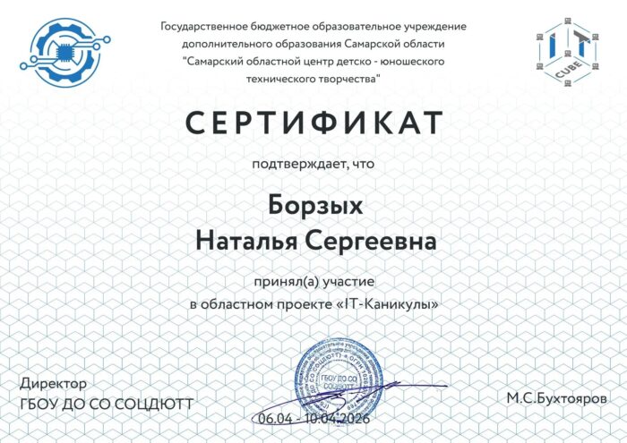 сертификаты областной проект «IT каникулы» (3)