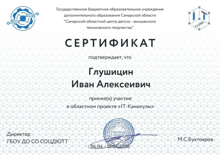 сертификаты областной проект «IT каникулы» (5)