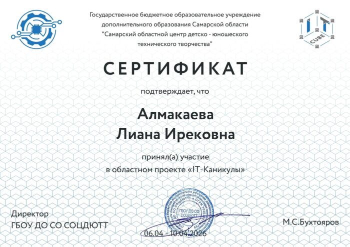 сертификаты областной проект «IT каникулы» (7)