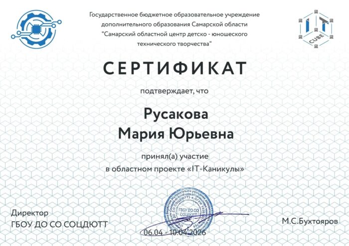 сертификаты областной проект «IT каникулы» (8)